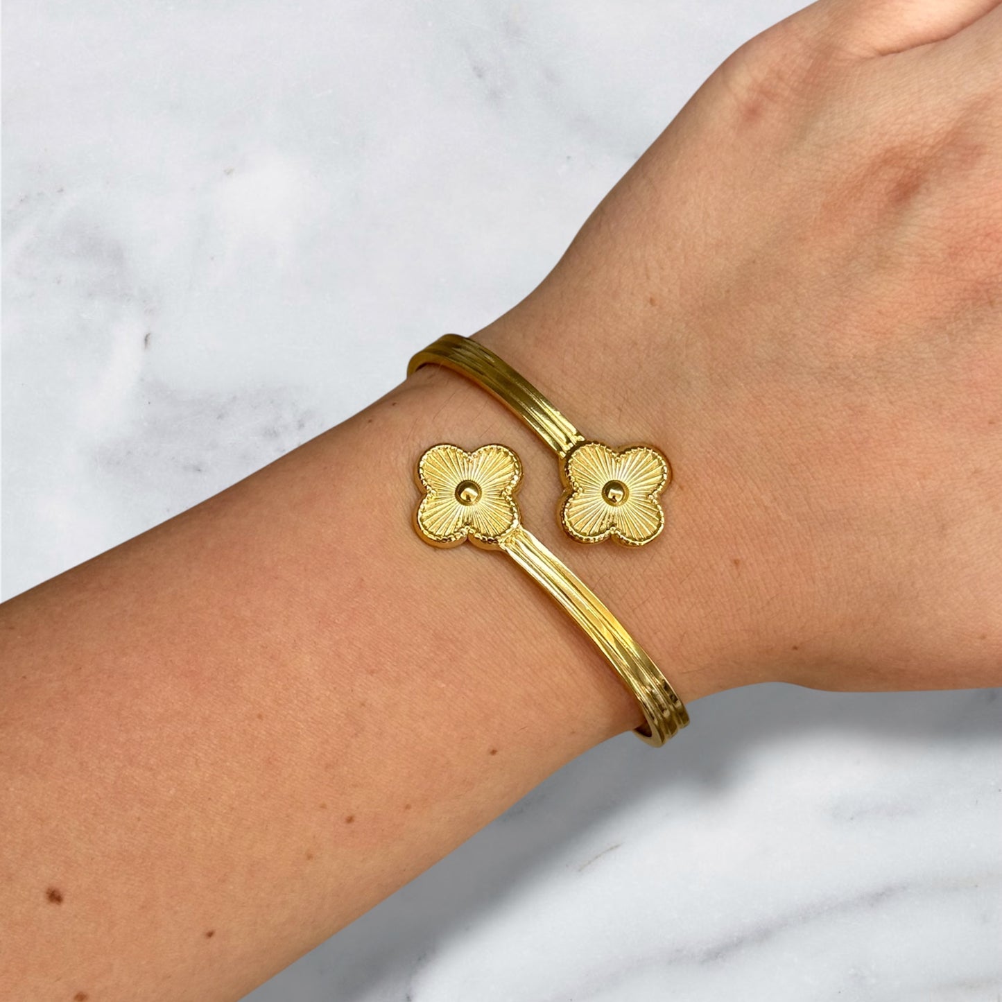 Dubbele klaver armband