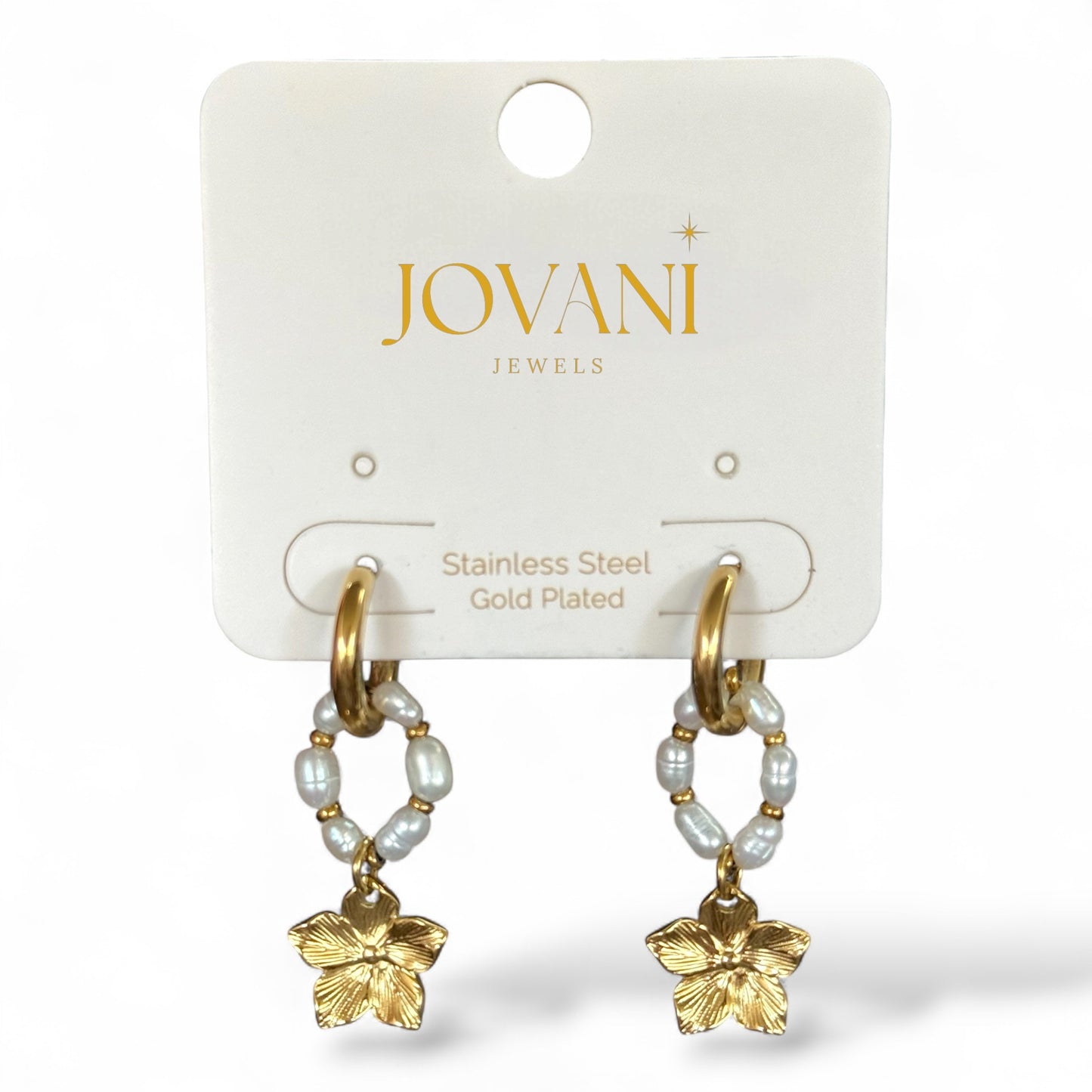 Pearl flower oorbellen