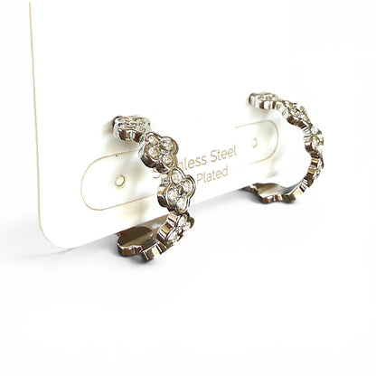 Diamond star oorbellen - zilver
