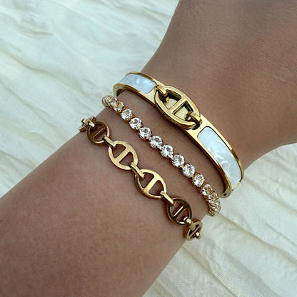 Athena armband parelmoer