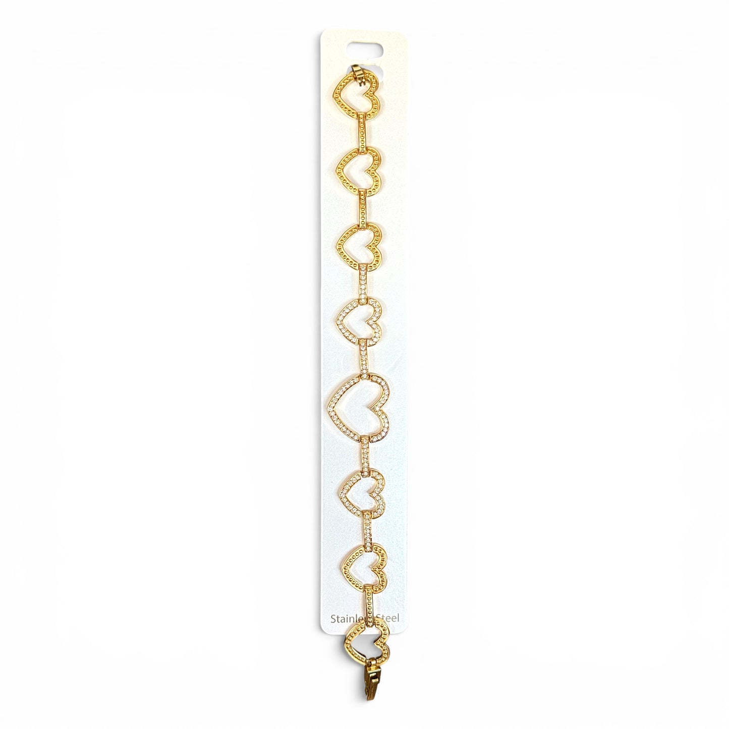 Diamond heart armband