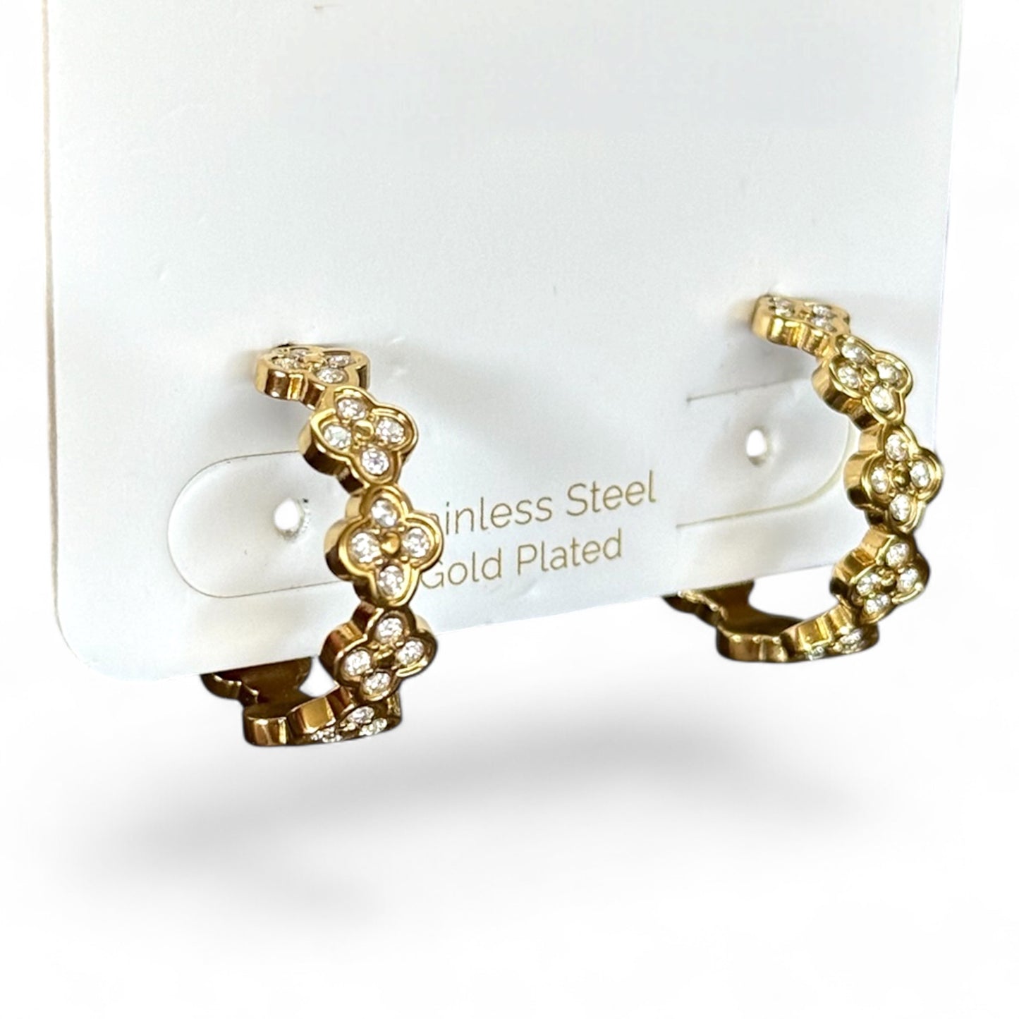 Diamond star oorbellen - goud