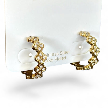 Diamond star oorbellen - goud