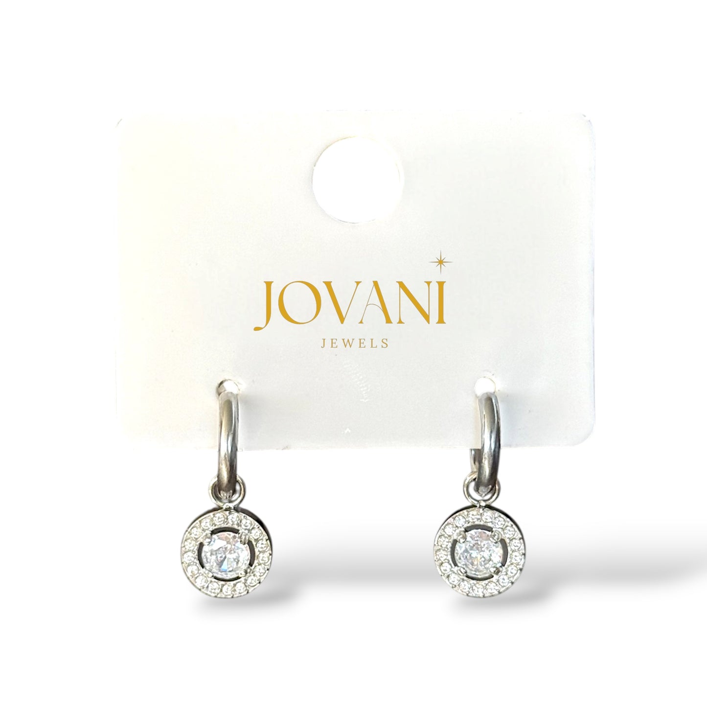 Swarovskia oorbellen - zilver