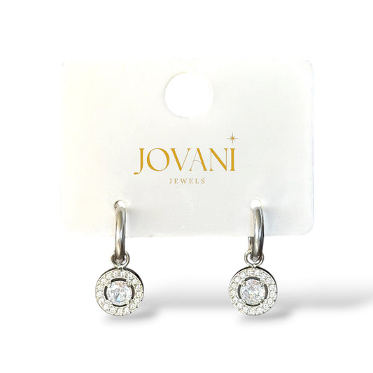 Swarovskia oorbellen - zilver