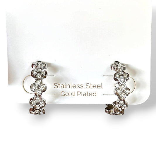 Diamond star oorbellen - zilver
