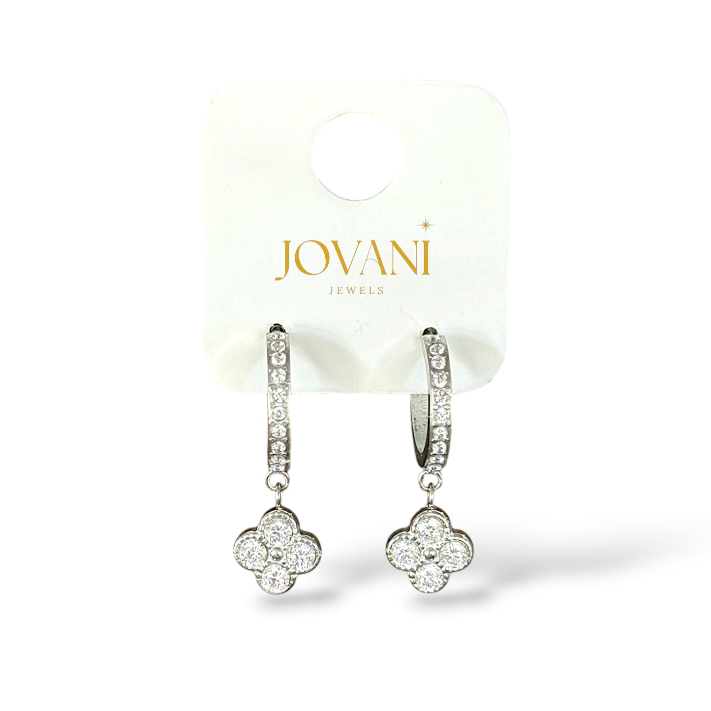 Diamond star oorbellen - zilver