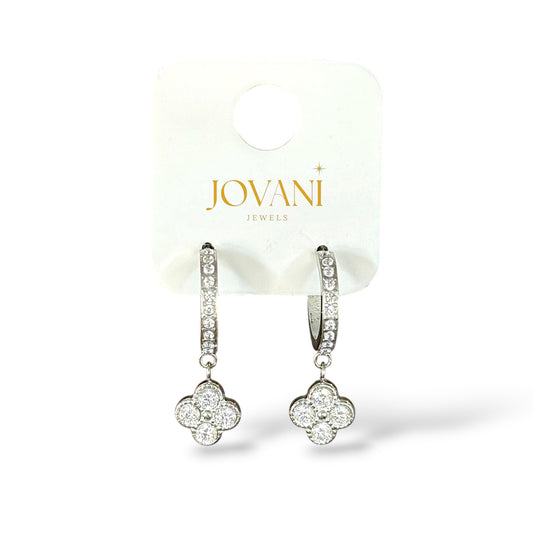 Diamond star oorbellen - zilver