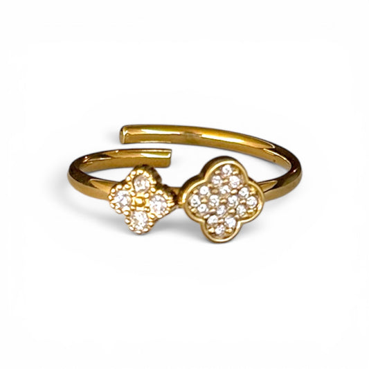 Dubbele klaver ring