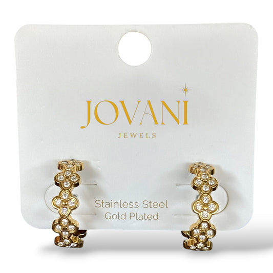 Diamond star oorbellen - goud