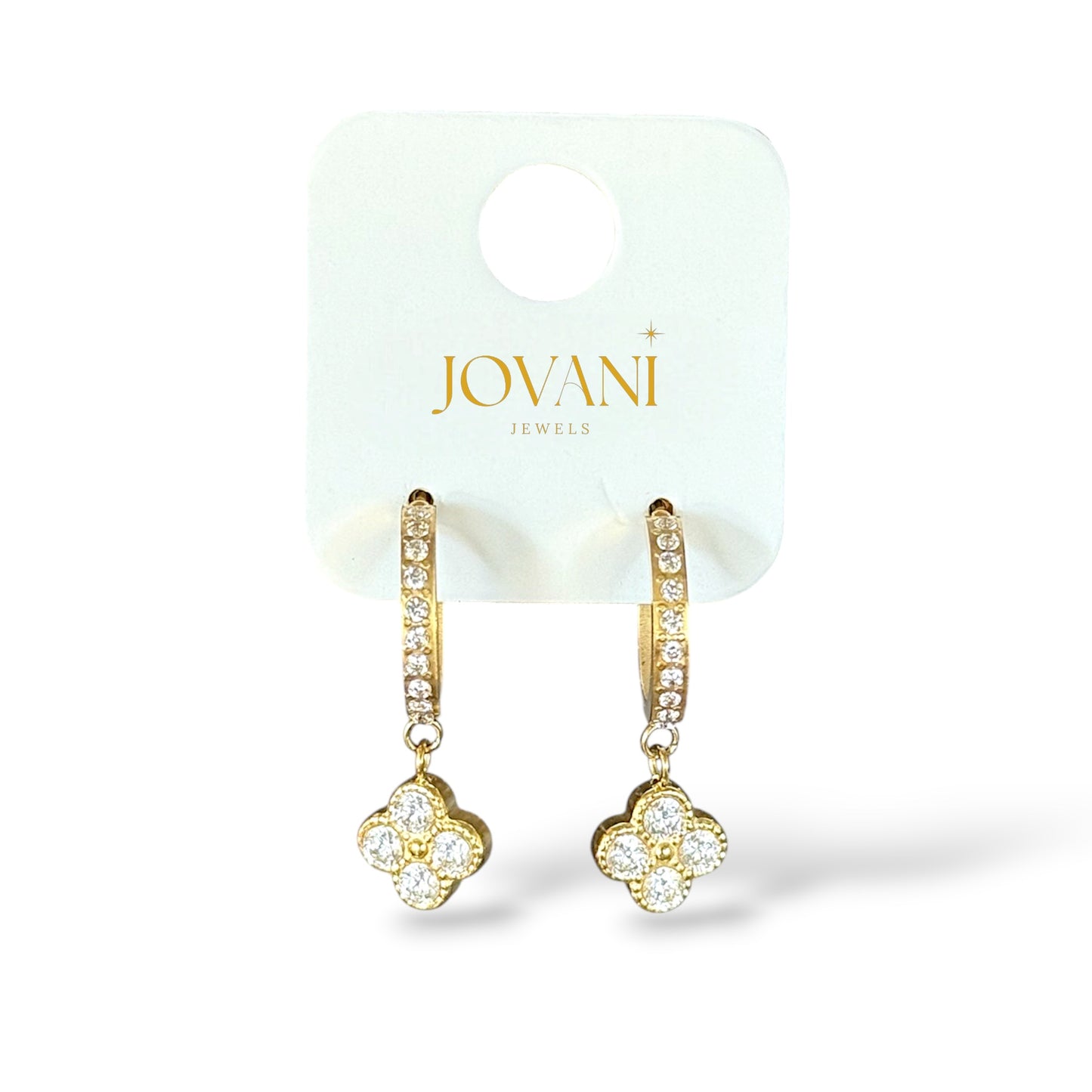 Diamond star oorbellen - goud