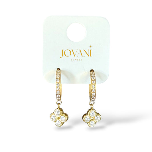 Diamond star oorbellen - goud