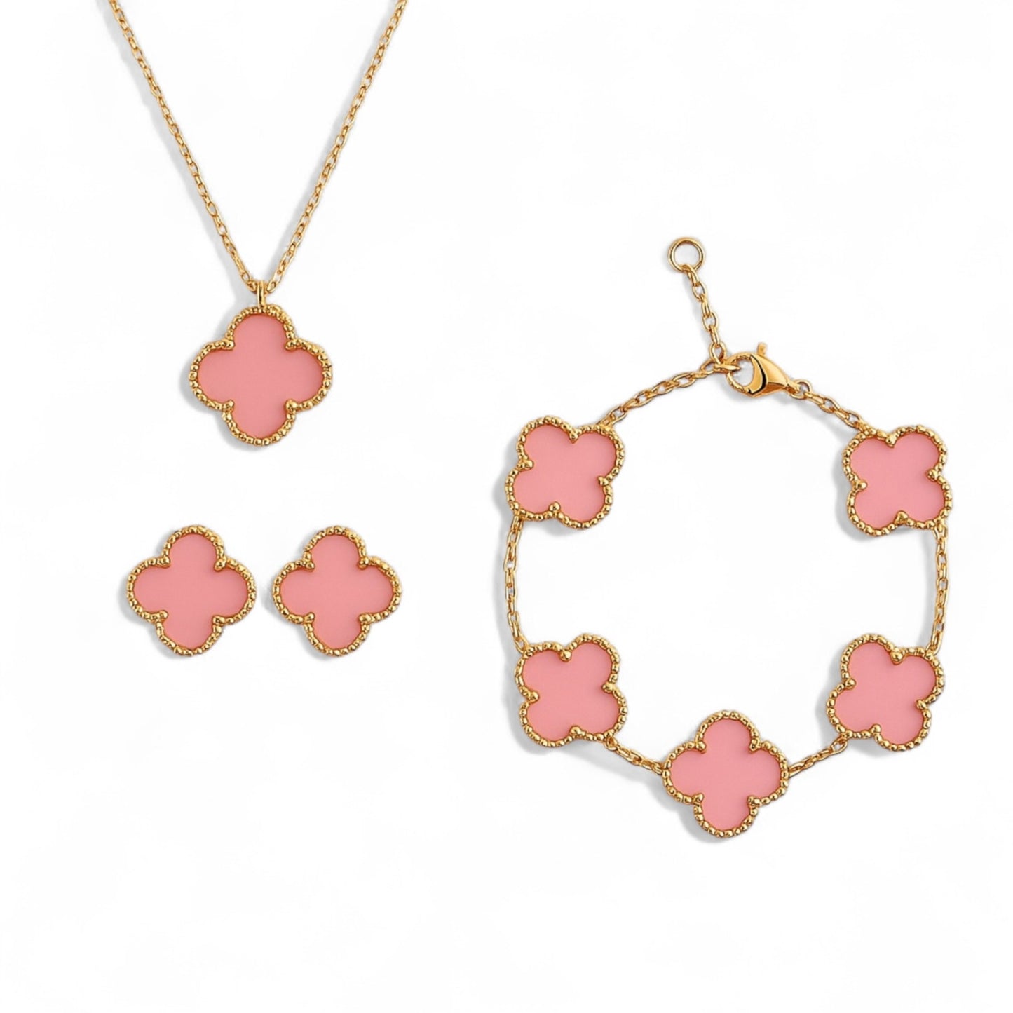 Klaver set lichtroze